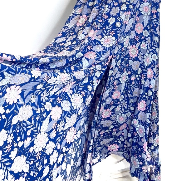 NWT Abel the Label Anthropologie Blue Bell Cottage Floral Maxi Halter Dress - Picture 5 of 13